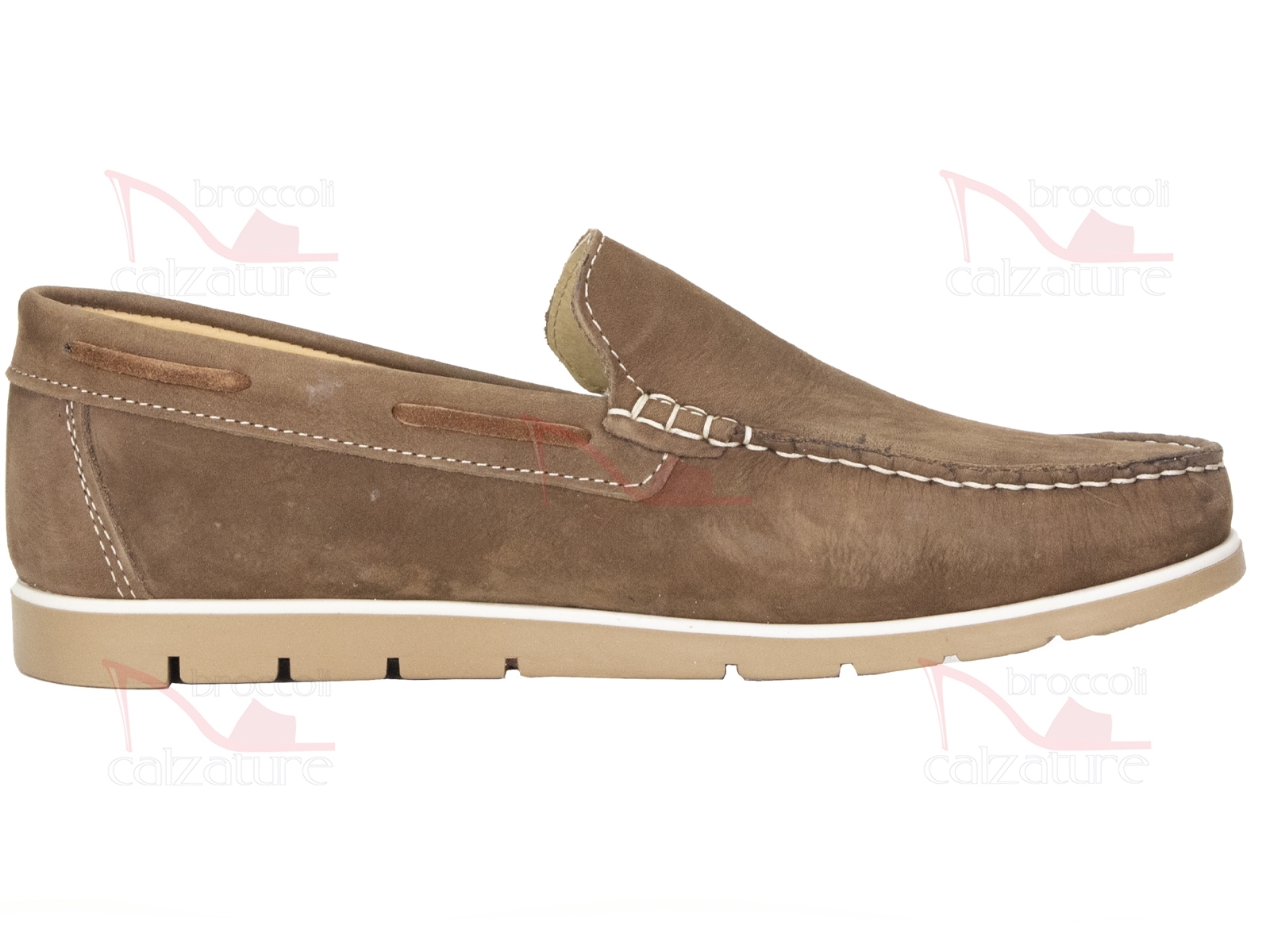 MOCASSINO NABUK TAUPE CRISPINO - CR-07