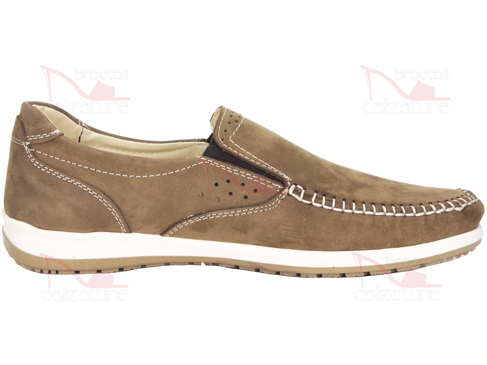 MOCASSINO NABUK TAUPE CRISPINO - CR-320