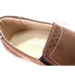 MOCASSINO NABUK TAUPE CRISPINO - CR-320